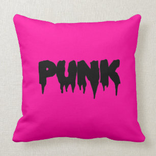 Cojín Decorativo Personalizable "PUNK" Fuente de goteo negro revisa