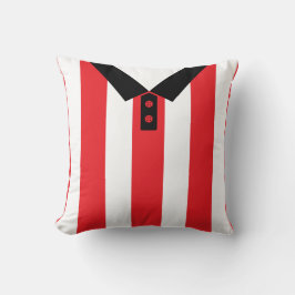 Cojín Decorativo Personalizable Soccer Jersey Template, Red, Stripe