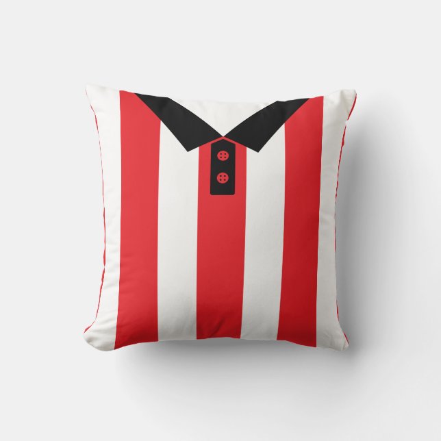 Cojín Decorativo Personalizable Soccer Jersey Template, Red, Stripe (Anverso)