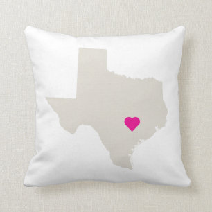 Cojín Decorativo Personalizable Texas State Love Reversible Pillow