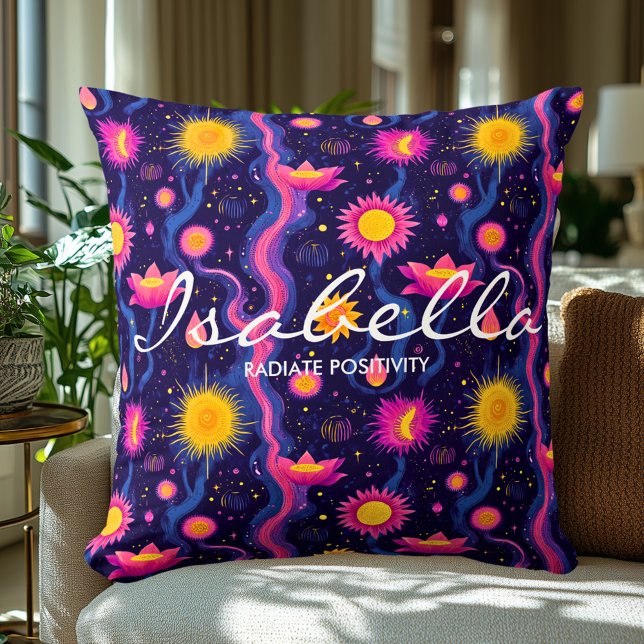 Cojín Decorativo Personalizable Wellness Pillow con floral artístic (Subido por el creador)