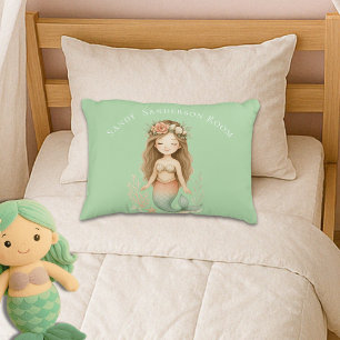 Cojín Decorativo Personalización de la Ronda Verde Verde azulada de
