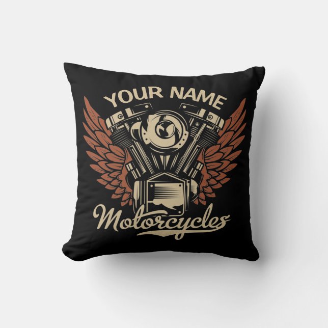 Cojín Decorativo Personalización de motocicletas motocicletas Autom (Anverso)