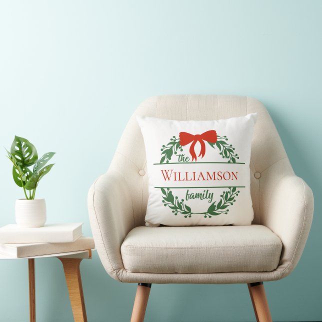 Cojín Decorativo Personalización de Navidades de nombre de familia  (Silla)