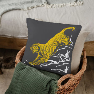 Cojín Decorativo Personalización del diseño de gato de vida salvaje
