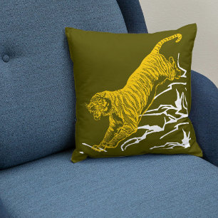 Cojín Decorativo Personalización del diseño de gato de vida salvaje