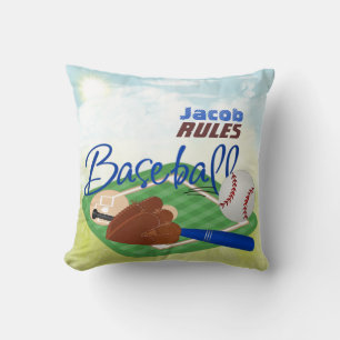 Cojín Decorativo Personalización del Pilar de Béisbol