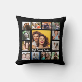 Cojín Decorativo Personalizado 13 Collage de fotos Mejor Amigos par