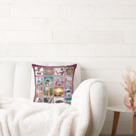 Cojín Decorativo Personalizado 16 Collage de fotos Instagram Pillow