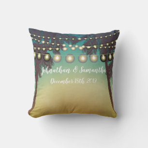 Cojín decorativo personalizado 16"x16" Beach Sunse