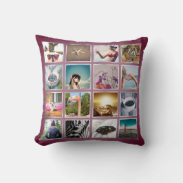Cojín Decorativo Personalizado 32 Collage de fotos Instagram Pillow