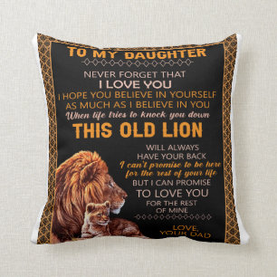 Cojín Decorativo Personalizado A Mi Hija Lion Blanket