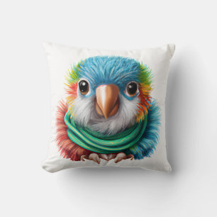 Cojín Decorativo Personalizado Adorable Fluffy Happy Baby Parrot Ph