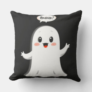 Cojín Decorativo Personalizado amable Ghost Saying Boo