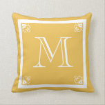 Cojín Decorativo PERSONALIZADO amarillo mostaza sólida MONOGRAM<br><div class="desc">Diseño de Sandy Closs. Plantilla De personalizado Para Pilares Personalizados. Personaliza con tu propio nombre, patrón, diseño, presupuesto, monograma o fotografía. Usa nuestras plantillas, ilustraciones, fotos, gráficos y ilustraciones geniales, luego agrega nombres, texto, citas y monogramas para crear tu propia almohada de lanzamiento. Haga clic en el botón "Personalizar it!"...</div>