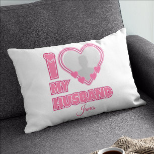 Cojín Decorativo Personalizado Amo a mi esposo - Agregar foto y nom