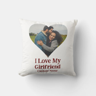 Cojín Decorativo Personalizado Amo la foto del corazón de mi novia