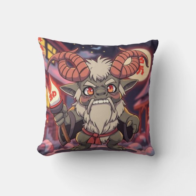 Cojín Decorativo Personalizado anime japonés de Krampus (Anverso)