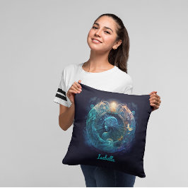 Cojín Decorativo Personalizado Aquarius Zodiac Horoscope Fantasía S
