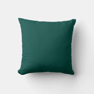Cojín Decorativo PERSONALIZADO azul verde azulado sólido MONOGRAM