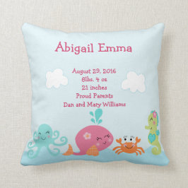 Cojín Decorativo Personalizado bajo el mar vida Pillow Keepsake