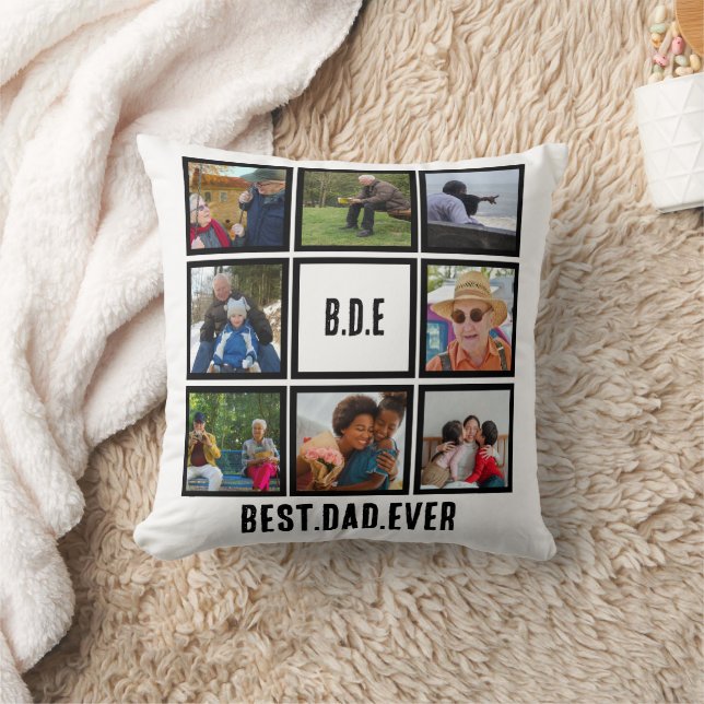 Cojín Decorativo Personalizado BDE Moderno Mejor Papá Nunca Ocho Co (Manta)