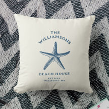 Personalizado Blue Coastal Starfish Beach House