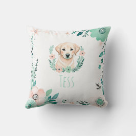 Cojín Decorativo Personalizado Boho Cute Labrador Pillow Pastel Ver