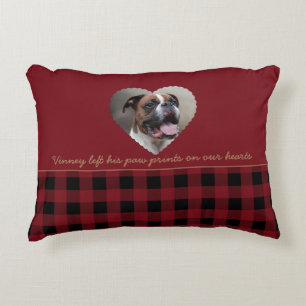 Cojín Decorativo Personalizado Buffalo Plaid Heart