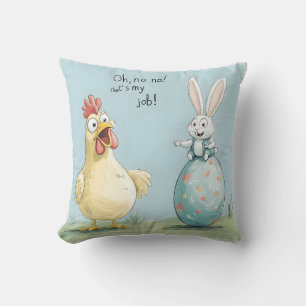Cojín Decorativo Personalizado Bunny Chick Egg Easter Fun