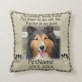 Cojín Decorativo Personalizado Burlap, amigo fiel Mascota solidario
