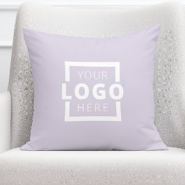 Cojín Decorativo Personalizado Business Company Logo Lavender