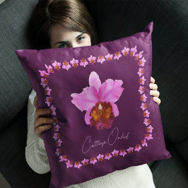Cojín Decorativo Personalizado Cattley Orchid Motif Print