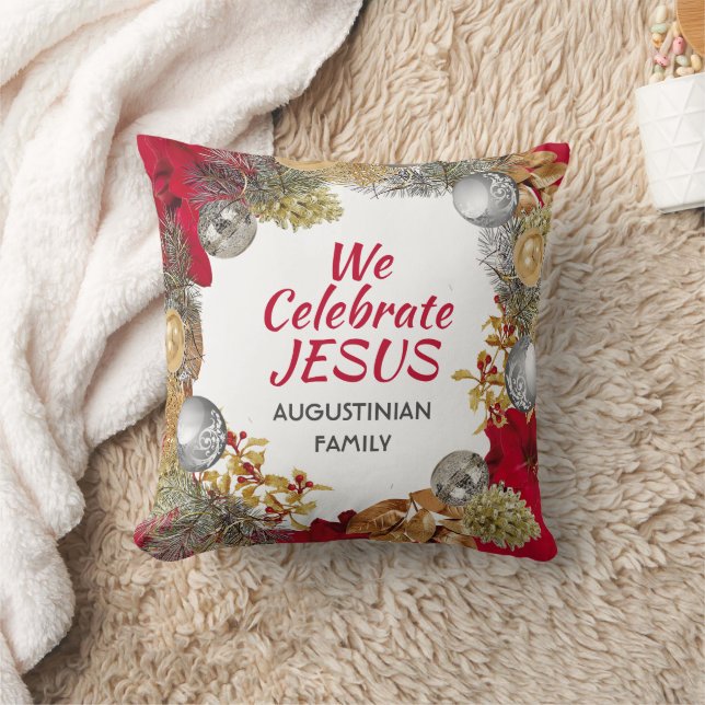 Cojín Decorativo Personalizado CELEBRAMOS Navidades JESÚS (Manta)