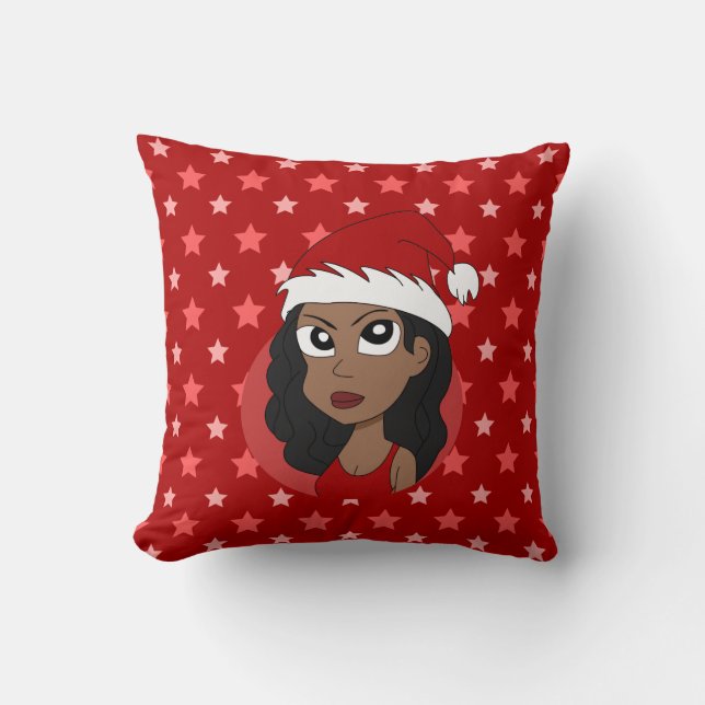 Cojín Decorativo personalizado chica navidades (Anverso)