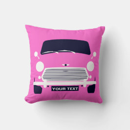 Cojín Decorativo Personalizado Classic rosa viejo mini coche britán