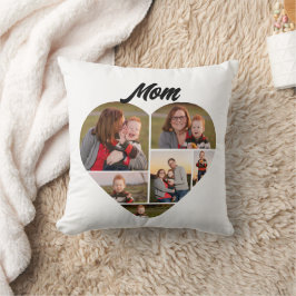Cojín Decorativo Personalizado Collage de fotos familiar en forma d