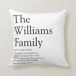 Cojín Decorativo Personalizado con la definición de tu familia