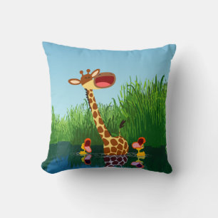 Cojín Decorativo Personalizado Cuidado Giraffe y Pillow