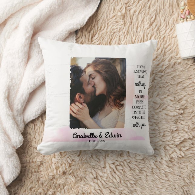 Cojín Decorativo Personalizado Cute Couple Foto (Manta)