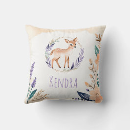Cojín Decorativo Personalizado Cute Fawn Nursery diseño de Pillow B