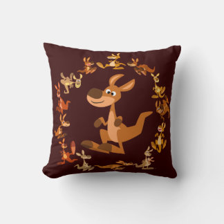 Cojín Decorativo Personalizado Cute Kangaroos Mandala Pillow