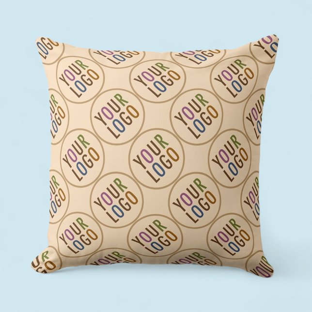 Cojín decorativo Personalizado de 20" con el logot (MISOOK Throw Pillow with Logo Pattern)