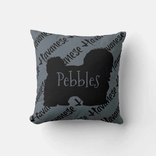 Cojín Decorativo Personalizado de amor de Havanese (Anverso)