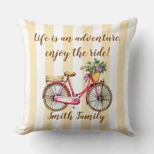 Cojín Decorativo Personalizado de bicicletas Life Adventure
