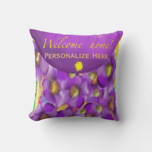 Cojín decorativo personalizado de bienvenida