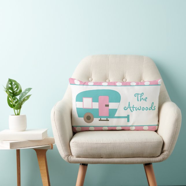 Cojín decorativo personalizado de camper feliz (Silla)