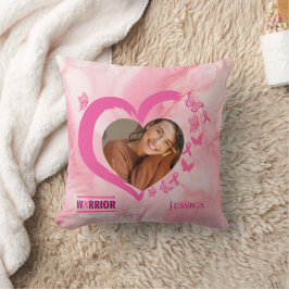 Cojín Decorativo Personalizado de cáncer de mama moderno Nombre de