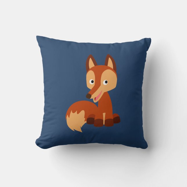 Cojín Decorativo Personalizado de ciruela suave Fox Pillow (Anverso)