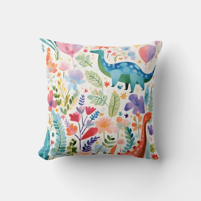 Cojín Decorativo Personalizado de dinosaurios para niños (Anverso)